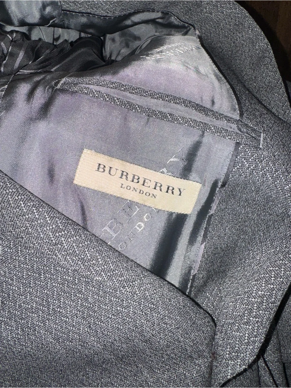 Burberry Gray Men's 2-Piece Notch Lapel Suit